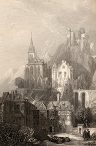 トラインバッハ、EIロバーツによって彫刻された、「ラインの巡礼者」からのイラスト1840年公開 作： David Roberts